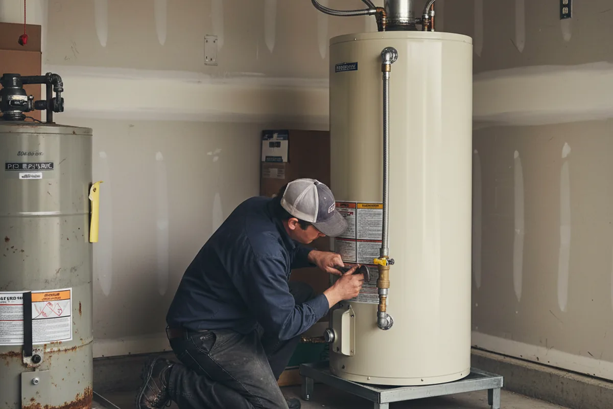 Water heater and shutoff valve replacement in Morgan