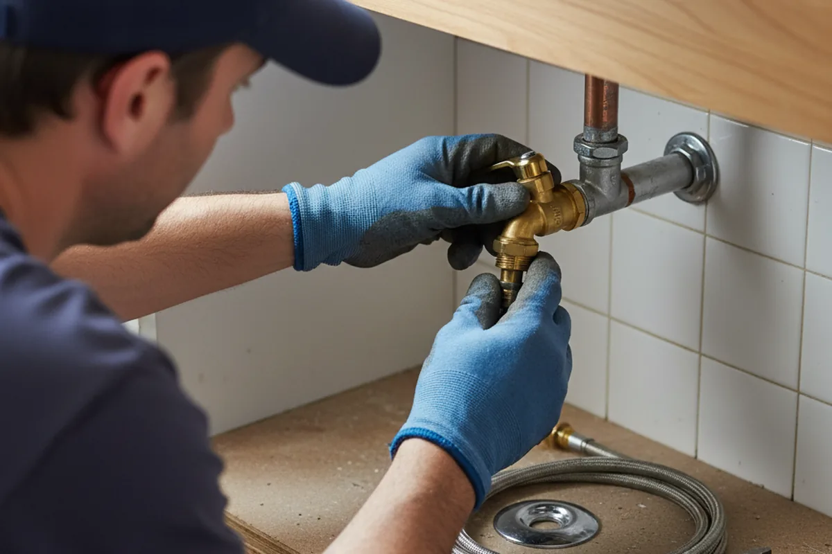 Shutoff valve and fitting work during Faucet and Fixture Repair in Morgan